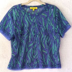 Circus‎ Ivy Mesh Patterned Mermaidcore Crop Top Size XL